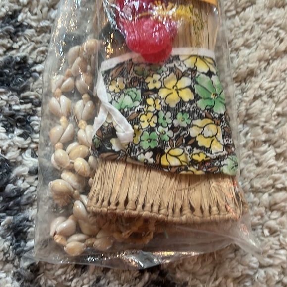 HAWAIIAN 🌺 HULA SKIRT SET ~ infant age 1-5 ~ Halloween costume ~ dress up! - Picture 4 of 9